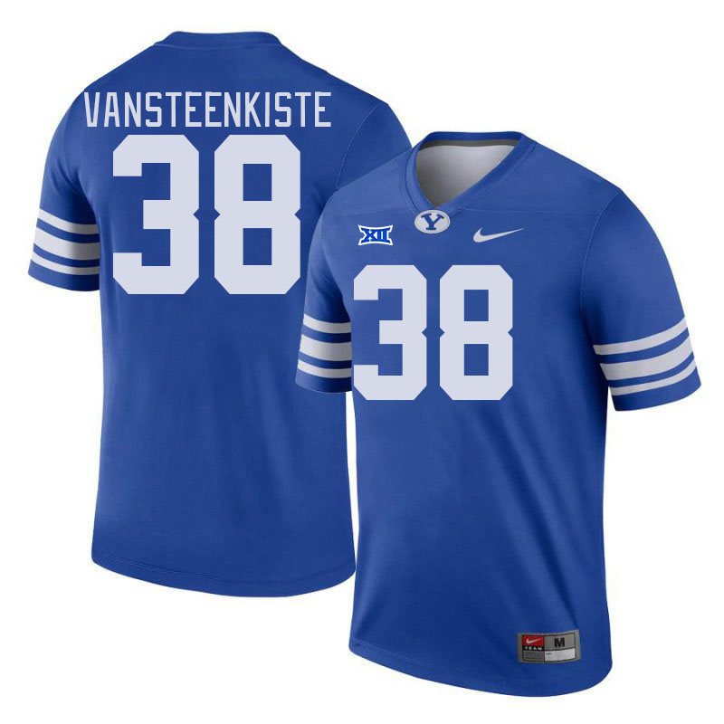 Men #38 Payton VanSteenkiste BYU Cougars College Football Jerseys Stitched Sale-Royal